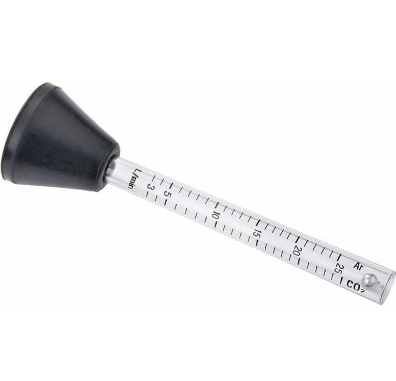 Medidor de Fluxo de Gás 0–25 L/min para Tochas MIG/TIG – Argon / CO₂
